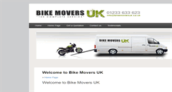 Desktop Screenshot of bikemoversuk.co.uk
